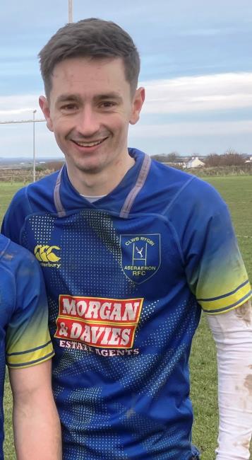 Morgan Llewelyn - three tries for Aberaeron full back